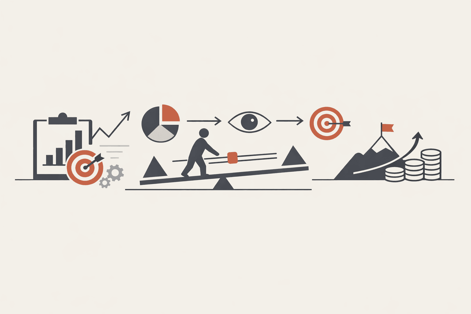 Abstract geometric strategy diagram