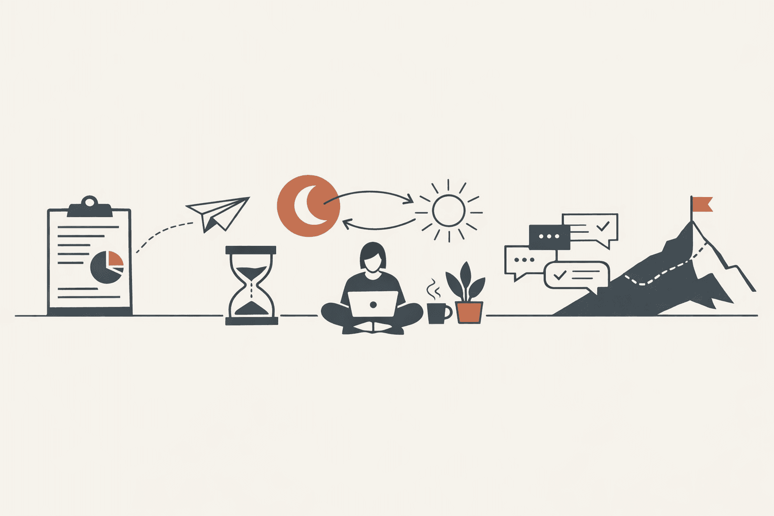 Abstract geometric strategy diagram